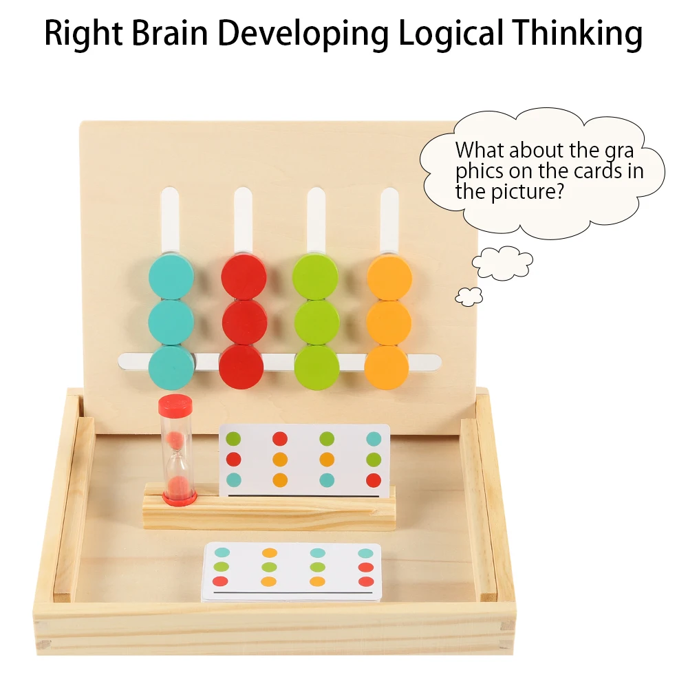

Wooden Toys Montessori Early Educational Math Toys Color Matching Toddle Toys 4 Colors Matching Training Thinking Kids Toys