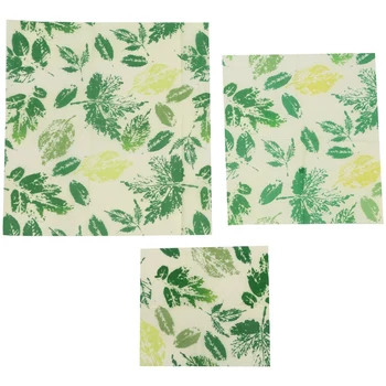 

Beeswax Wrapping Paper, 3 Packs of Reusable Beeswax Food Wrapping Paper-1 Small, 1 Medium, 1 Large, Sustainable Storage