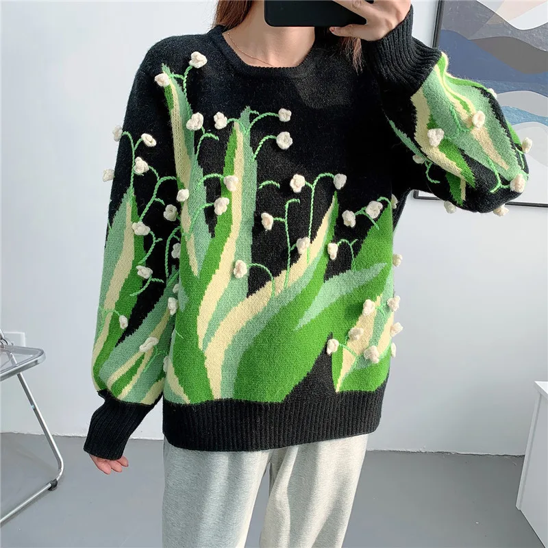 2020 Thick Winter Sweater Women 3D Bell Orchidl