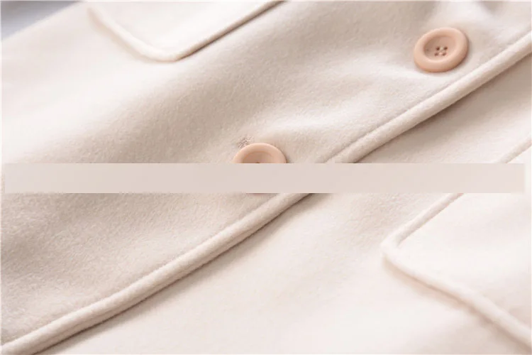 D1009 Sweet GIRL'S Wind Mao Duffle Coat Bow Fold-down Collar Single Breasted Loose-Fit Coat