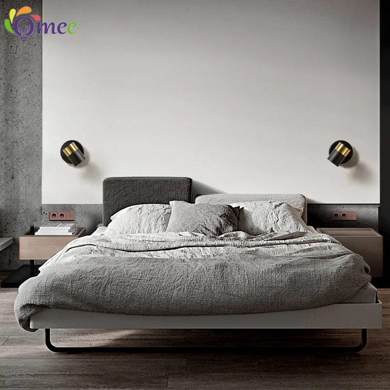 OMEE GU10 Bulb Modern Led Wall Lamp Bedside Wall Light Adjustable Angle Wandlamp Bedroom Bathroom Lamp For Mirror Stair Lighting