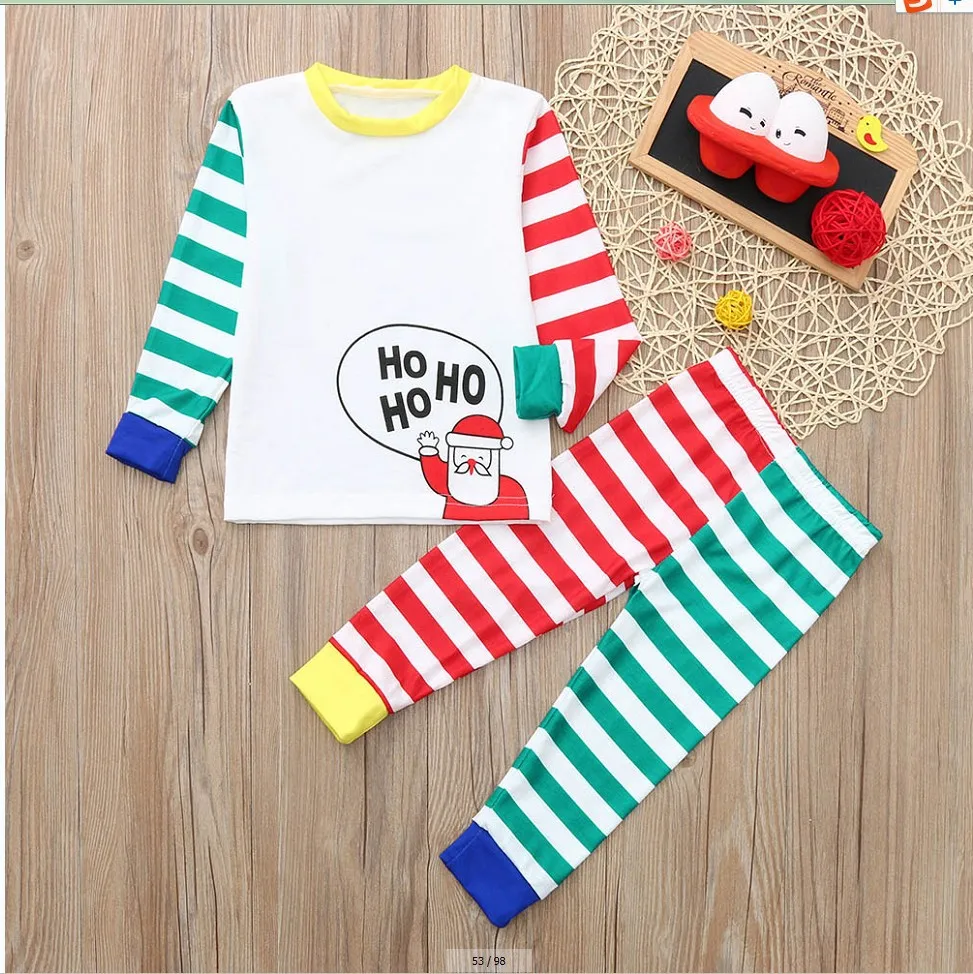 Family Christmas Pajamas Clothing Set Family Xmas Adult Kids Pajamas set Baby Romper Sleepwear Family Look Matching Clothes