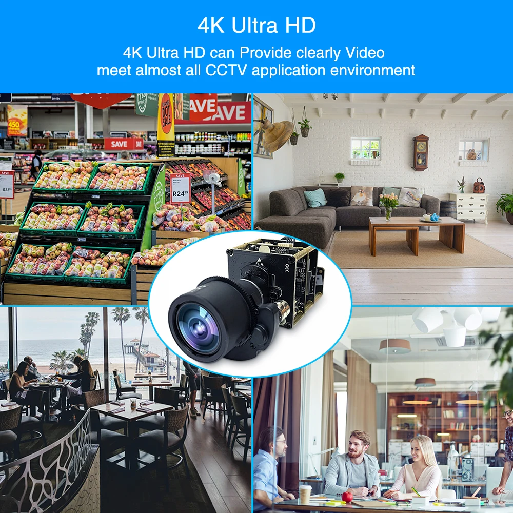 IMX274 модуль камеры видеонаблюдения 4K 8MP Starlight UHD IP PTZ сетевая ip-камера модуль Плата 3X зум 3,6-11 мм моторизированный объектив sony Onvif
