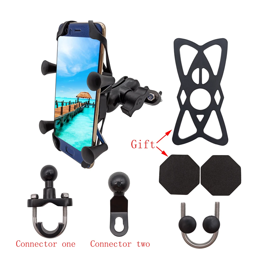 

Universal Motorcycle Mobile Phone Holder With USB Fast Charger Switch For Kawasaki zx 6r 10r zx10 r zzr 600 zxr 400 KX65 KX85
