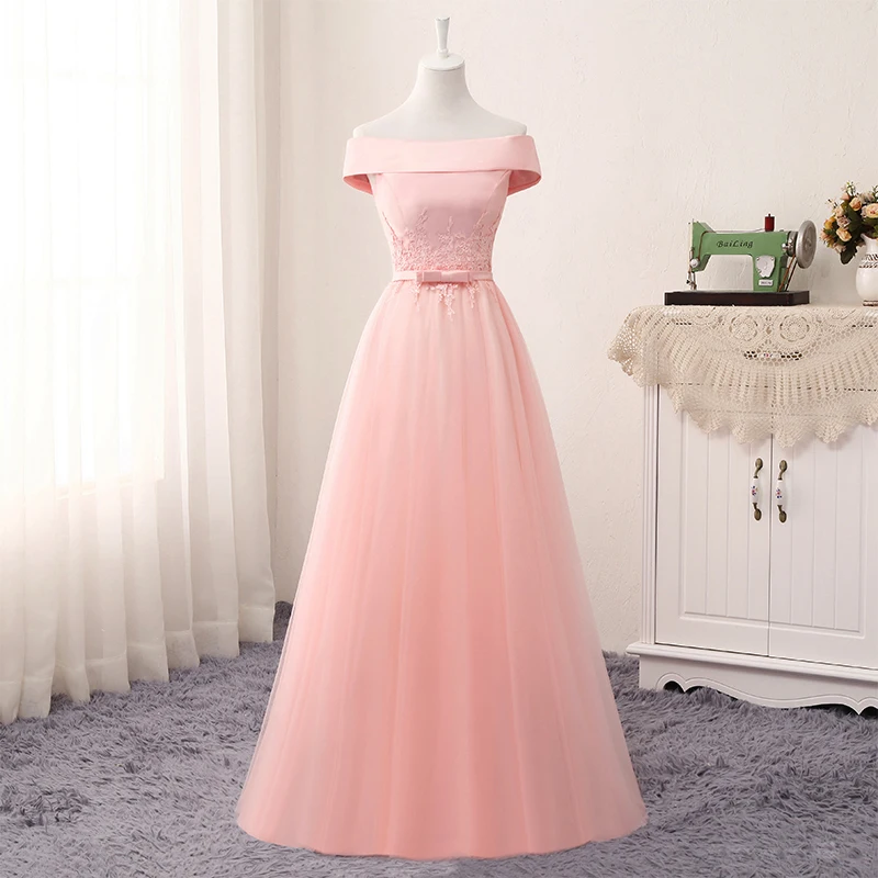 Горячая Распродажа, новое платье для свадебной вечеринки, Vestido Azul Marino, свадебное платье для гостей, платья подружек невесты для особых случаев - Цвет: Pink C