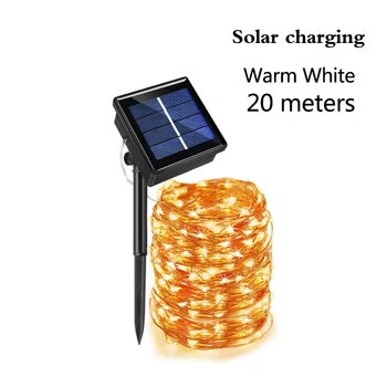 Solar String Fairy Lights 5M/10M/20M LED Outdoor waterproof Garland Solar Power Lamp Christmas Party For Garden Decoration 5Z 24