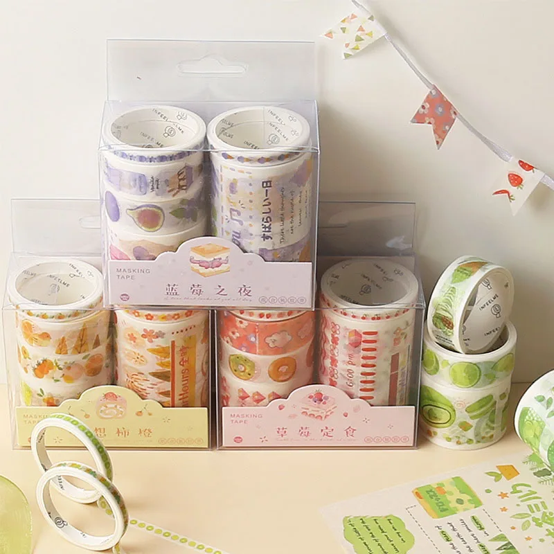 Gastronome серия Kawaii цвет Васи маскирующая лента выпуск бумажные наклейки Скрапбукинг Канцелярские Декоративные ленты