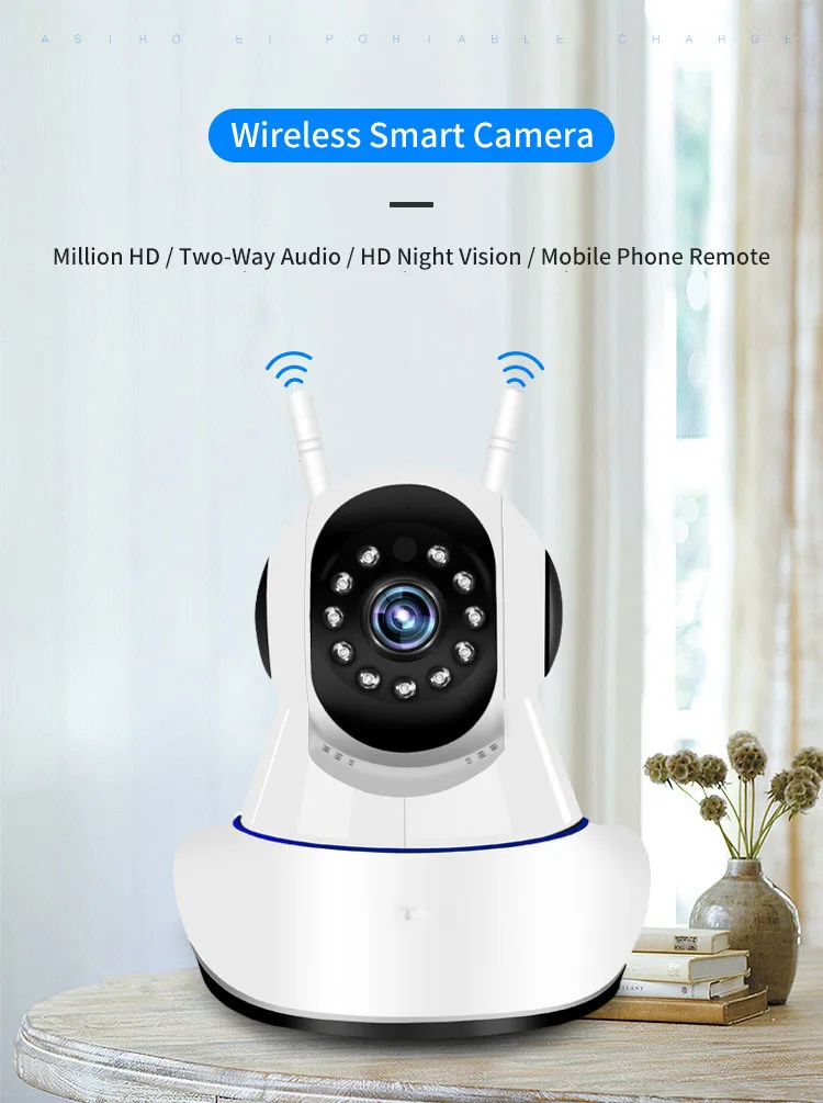Xiaovv Q5 HD 1080P WiFi ip-камера двойная антенна ip-камера 355 ° PT Панорамное вращение APhotspot Двусторонняя аудио Ночная детская спальная
