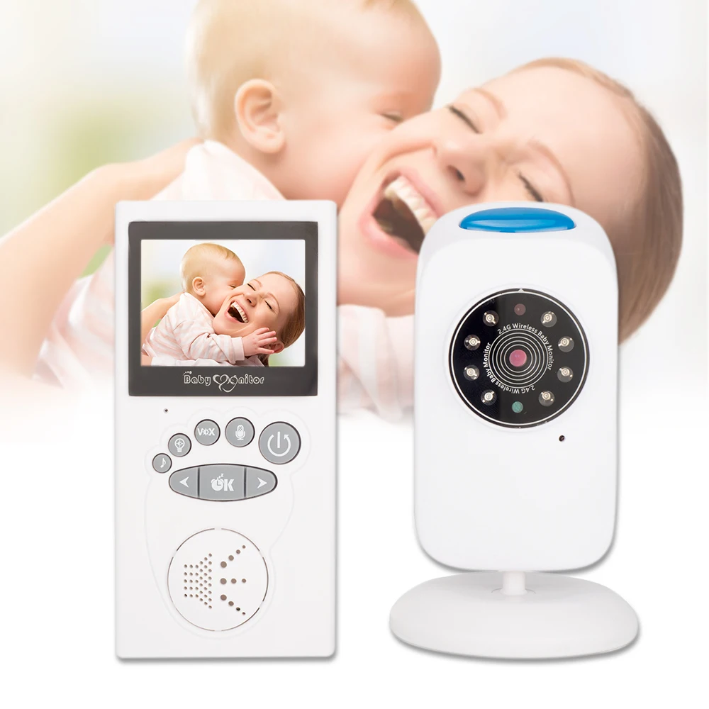 Беспроводной Детский Монитор 2,40 дюймов 2 способа разговора ночного видения светодиодный видео Детская безопасность температура Уход за