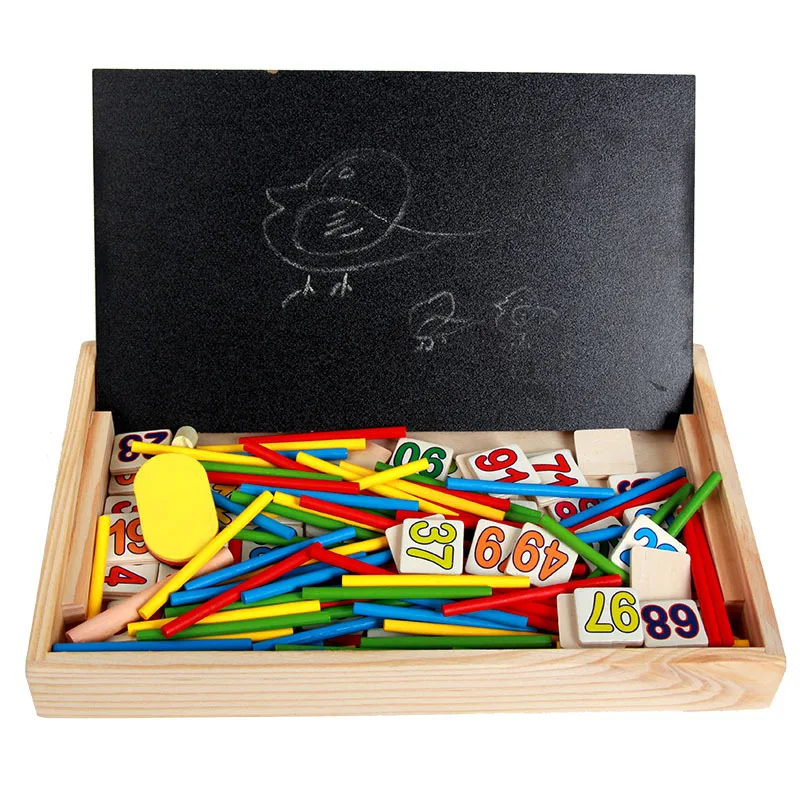 

Early Childhood Children Product Wooden Multi-functional with Numbers Computing Box Baby Kindergarten Teaching Aids Educational