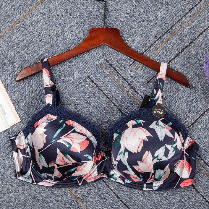 Women's lace Minimizer Full Coverage Bra Lightly Lined Underwire bra 34 36 38 40 42 44 46 48 B C D E F 30 32 34 36 38 40 C D DD