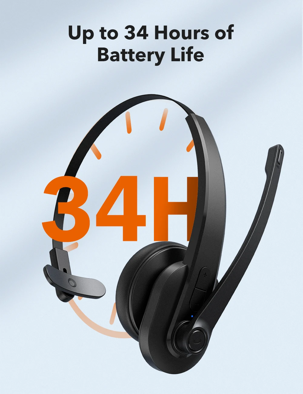 bluetooth over ear headphones TaoTronics SoundLiberty 41 Ver5.0 Bluetooth Mic Headset Wireless AI Noise Cancelling Headphones with USB Dongle For Call Center best earbuds wireless