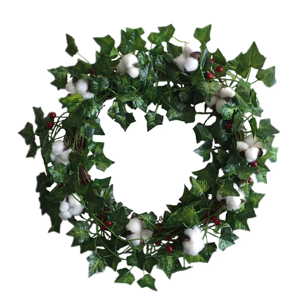 Christmas Wreath Door Decor Artificial Foam Berry Wreath With Natural Pine Cone Pendant Wall Decor Wreath Fake Flower Garland - Цвет: A3