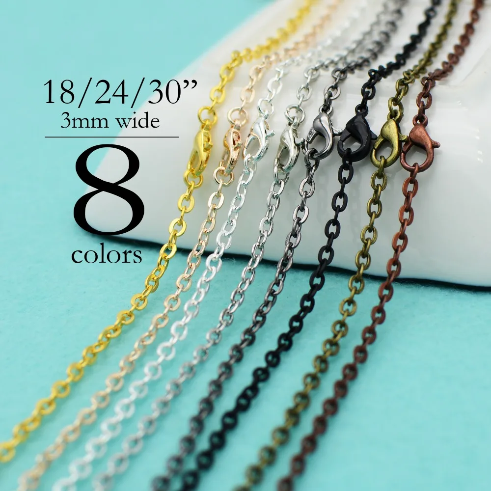 cable chain 3 lengths 3mm wide