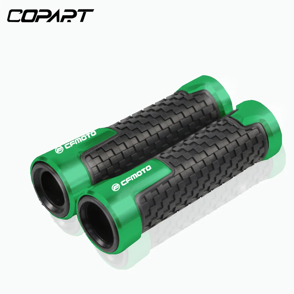 For CFMOTO 400NK 400 NK 650NK 650 NK Motorcycle 7/8''22mm Handlebar Grip CNC PVC Anti-Skid handle bar Motorbike grips End - Цвет: Green