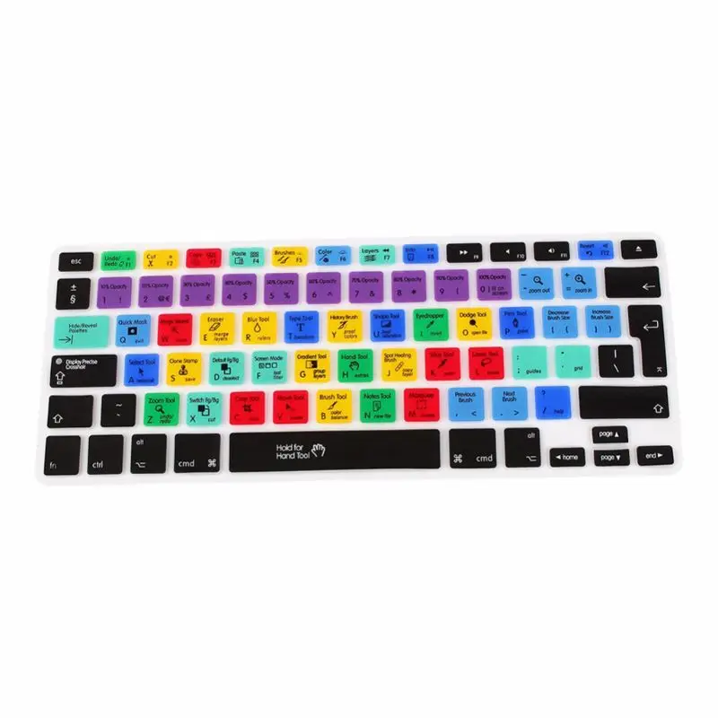 

Versión europea de las teclas de acceso directo de Photoshop teclado Protector cubierta del teclado AXYF