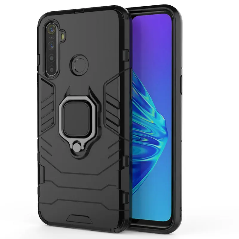 GTZ BK Чехол для Realme 5 RMX1911 3D Ring Armor чехол для Realme 5 RMX1911 для Oppo Realme 5 Pro rmxавтомобильный держатель телефона задняя крышка чехол - Цвет: GTZ BK