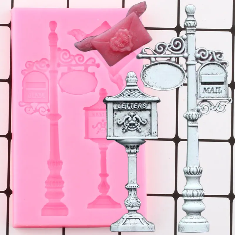 DIY Sugarcraft винтажные почтовые ящики силиконовые формы для выпечки формы помадки торта инструменты для украшения конфет форма для шоколада формы для мастики