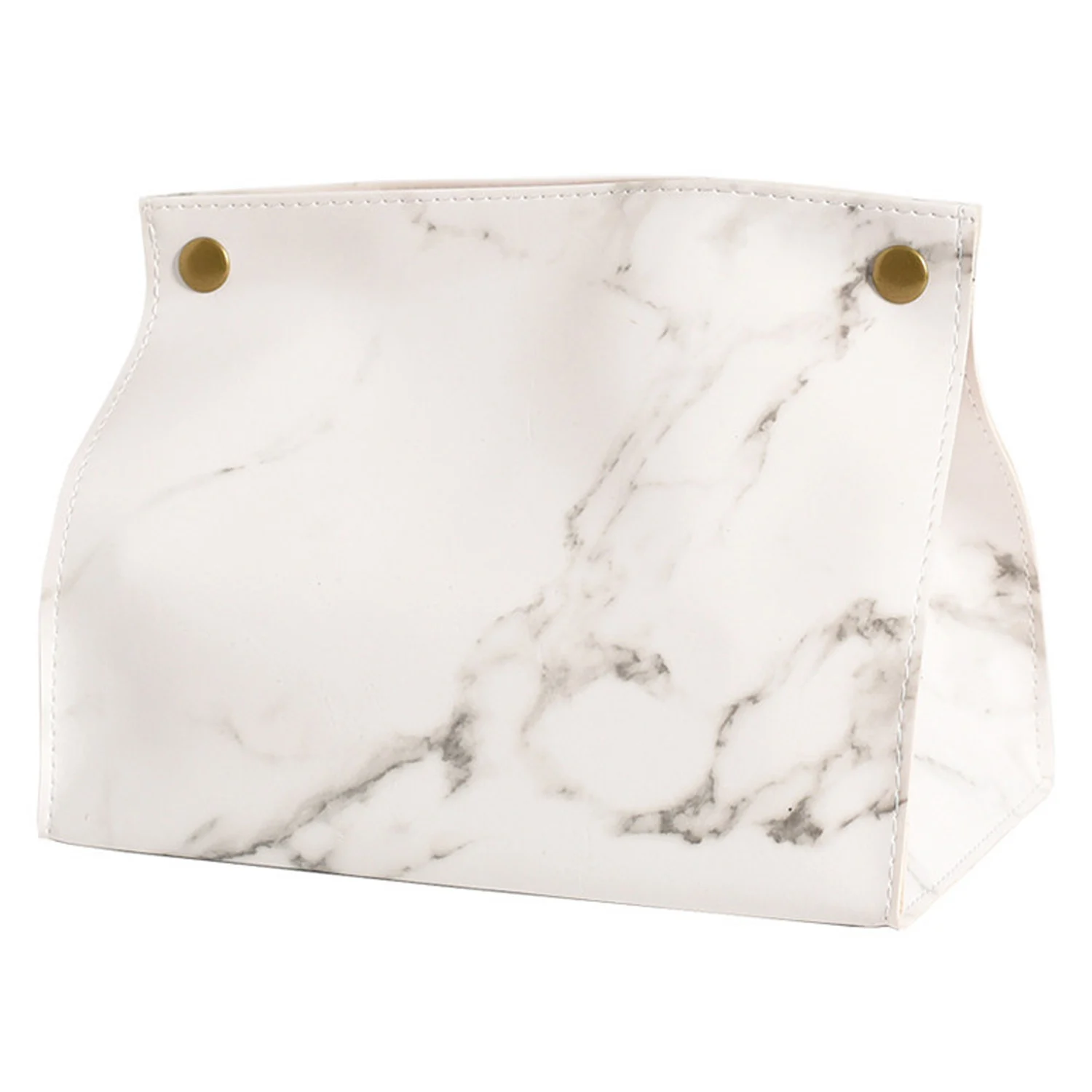 White В скандинавском стиле Gewebe Fall Box Контейнер PU Leder Marmor Muster Hause Auto Handtuch servitte Papiere Tasche Kosmetik коробка для хранения - Цвет: White