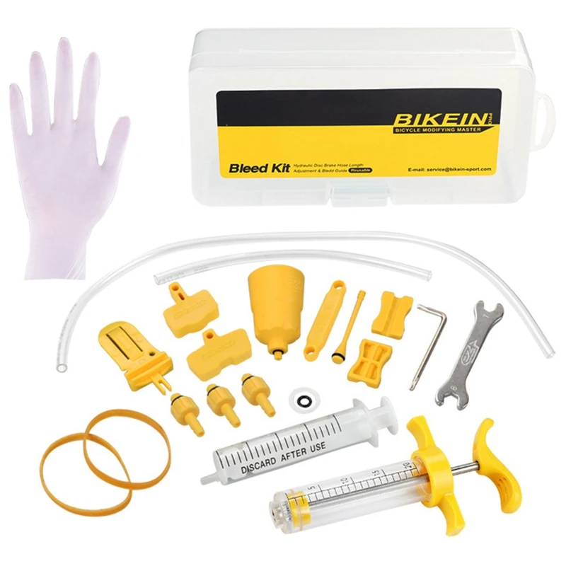 

BIKEIN PRO Ez Bicycle Hydraulic Brake Bleed Tool Kit For Shimano & Tektro & Magura Mt Seires Brake System Use Mineral Oil Brake