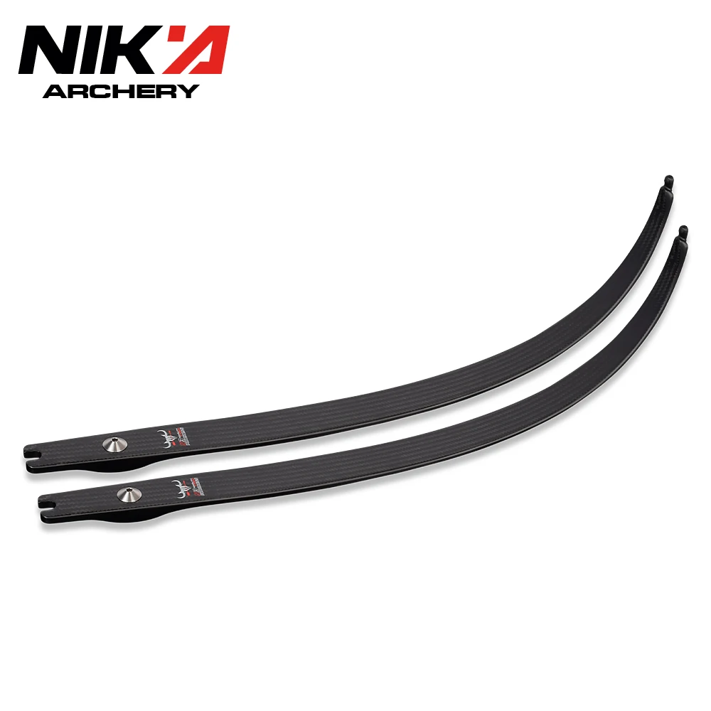 

22-46lbs 68" Recurve Bow Limb N3 Carbon Fiber Limbs Small BULL Logo 55% Carbonfibre Content Archery Bow Accessories Nika Archery