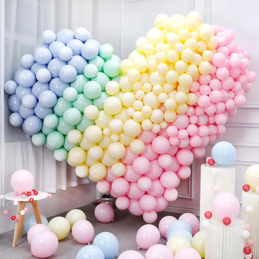 50pcs Macaron Balloons Pastel Pink Blue Latex Balloon Wedding Decorations Birthday Party Decor Backgound Arch Globos | Дом и сад
