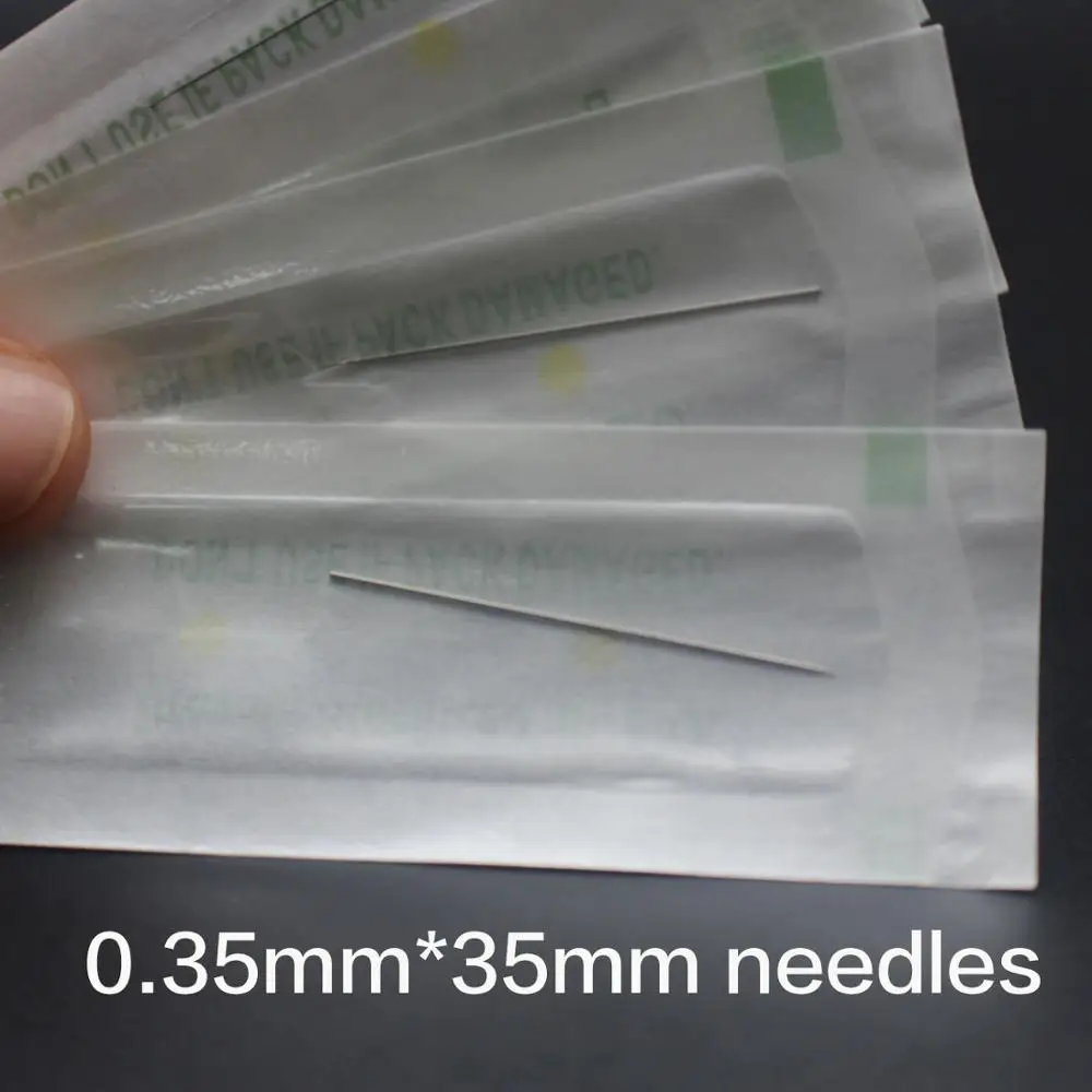 100pcs 1RL 0.35mm*35mm Tattoo Short Needle machine traditional permanent makeup Eyebrow Lip needle |