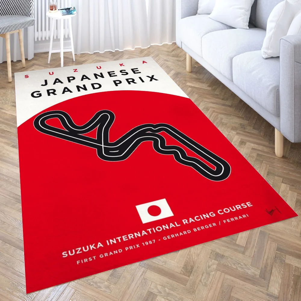 My F1 SUZUKA гоночный трек 3D печать комната спальня противоскользящие плюшевые