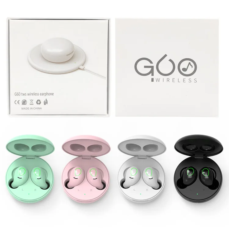 G60 TWS Bluetooth True Wireless Earphones Stereo bass Bluetooth 5.0