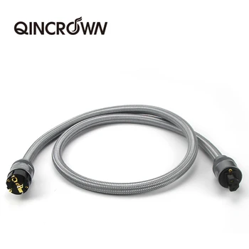 

QINCRQWNHIFIpower cord hifi American standard audio CD amplifier amp US power cables EU Plug Power line hifi power cable