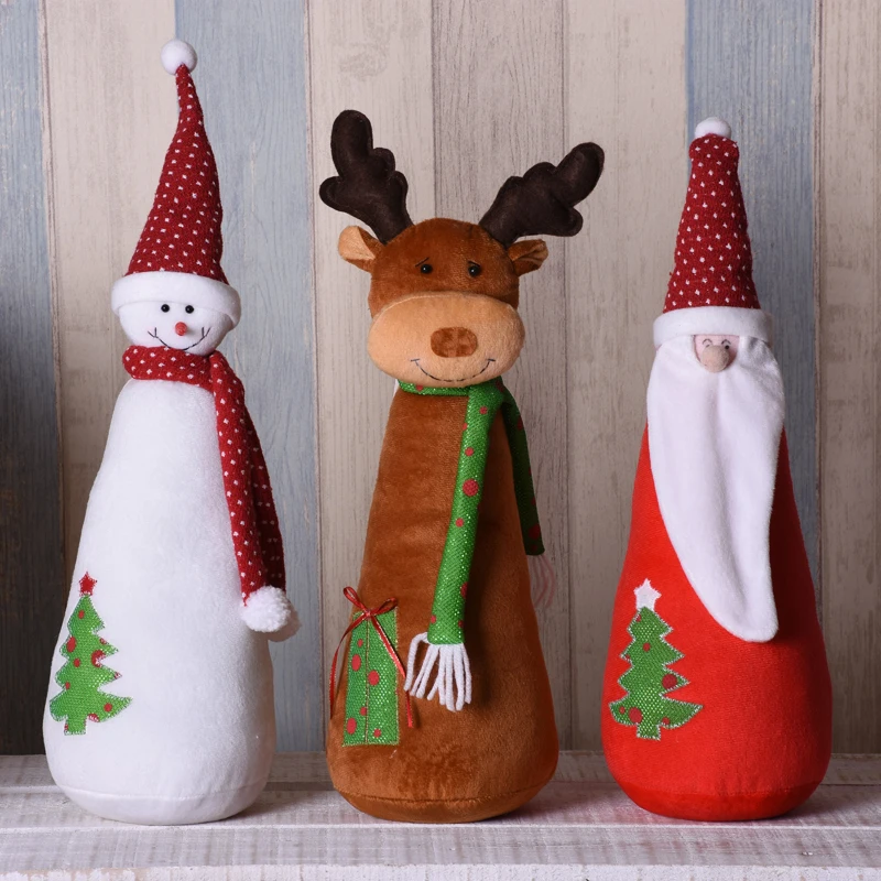 Санта-Клаус, снеговик, лось, Navidad, фигурка, украшение для рождественской елки, мультяшная Рождественская кукла, стоящая игрушка, подарок на год