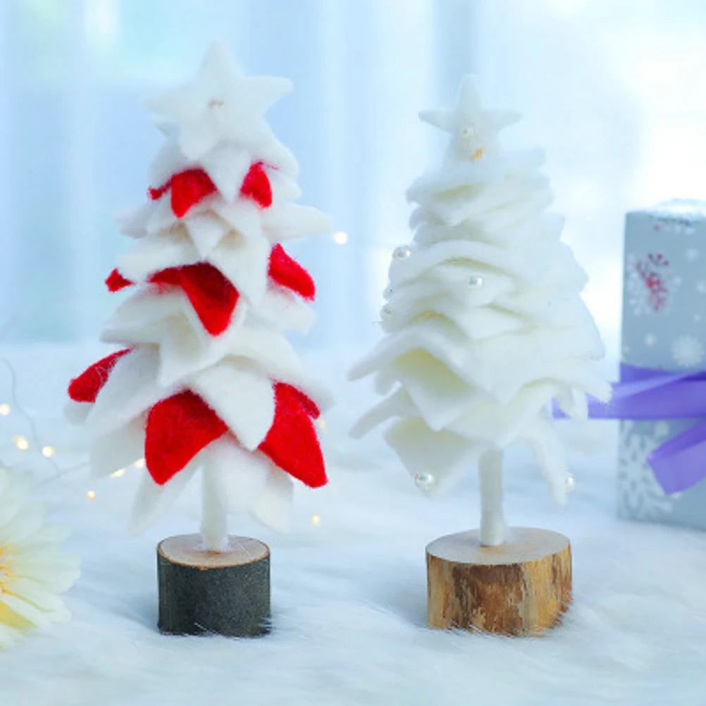 

1pc Wool Felt Christmas Tree Ornaments Pendant Xmas Desktop Decoration Present For Kids Gift Christmas Decorations For Home