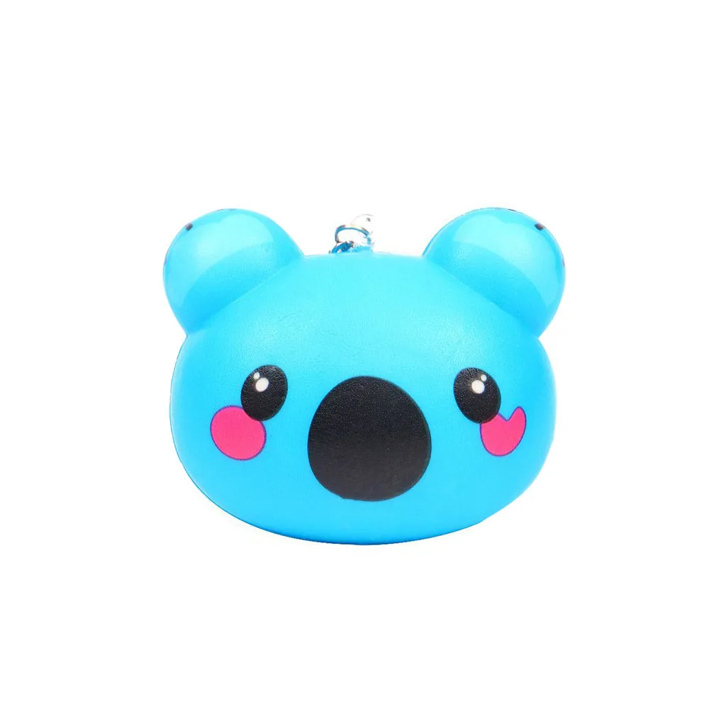 Mini Adorable Bear Slow Rising Kids Fun Toy Stress Reliever Gift Backpack Accessories Decorations lanyard keychain gadgets #A