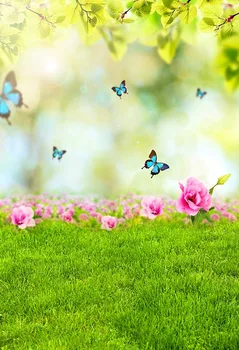 

Spring flowers butterfly Photography Backdrop Photo Background wedding children Background Photo Studio