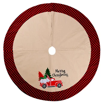 

Christmas Decorations Christmas Tree Skirt Car Printed Dress High-end Embroidery Aprons Round Carpet for Decoration Assorted Col