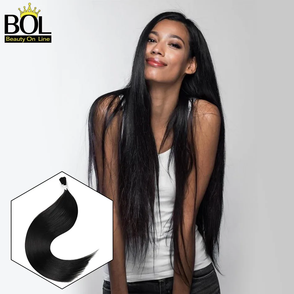 

BOL Organic Fiber 28Inch Long Straight Synthetic Hair Bulk Protein Silky LevelA+ Natural Blonde Heat Resistant Hair Extensions