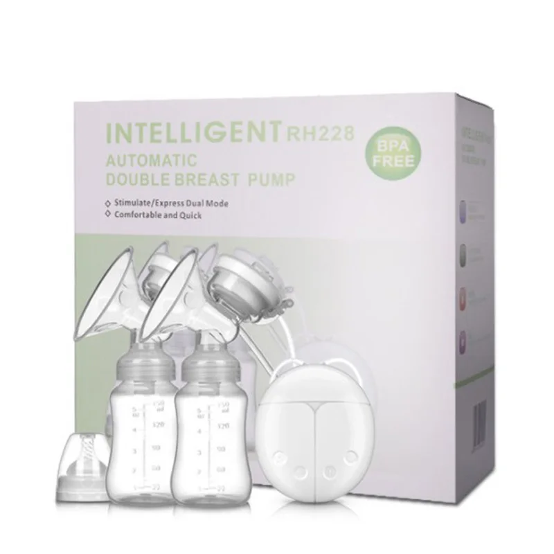 Baby Electric Milk Breast Pumps USB Powerful Suction Nipple Pump Infant Double Bottles Kids Electric Breast Feeding Tools T0785
