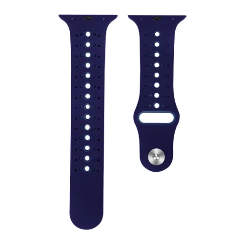 Navy blue Ремешок для apple watch band 4 5 3 44 мм 40 мм iwatch band 3 2 correa 42 мм 38 мм спортивный силиконовый браслет ремень аксессуары для apple watch - Цвет ремешка: Navy blue