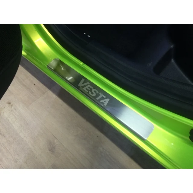 Накладки на пороги нержавеющая сталь Lada Vesta(Sd.)-(комплект 4шт