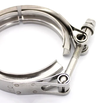 

304 Stainless Steel V Band Pipe Flange Clamp Connection Silver Universal New