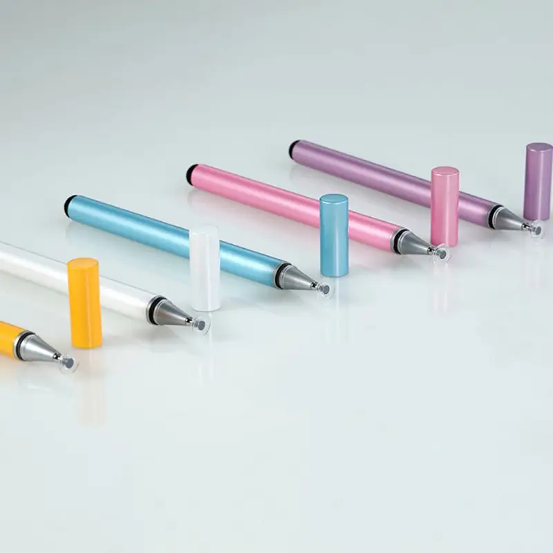 Универсальная многоцветная телефонная ручка для планшета, проводящая сенсорная присоска, волоконная головка, емкостный стилус