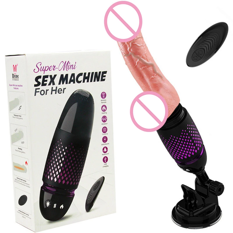 Get  Dibe female full automatic telescopic vibrator wireless remote control heating dildos секс игрушки 