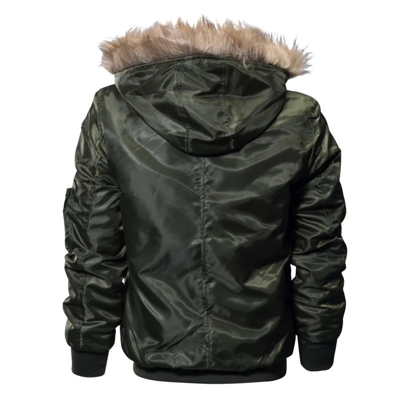 Зимняя военная куртка-бомбер, пальто для мужчин, ВВС, армейская тактическая куртка, теплая подкладка из шерсти, верхняя одежда, парки с капюшоном, пальто пилота, M-4XL