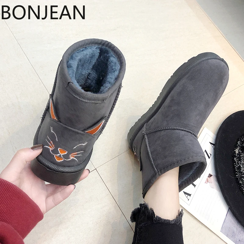 2020 женские ботинки Bottines Femmes модные зимние ботильоны теплая женская обувь с