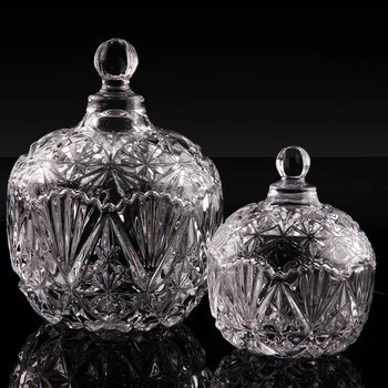 

Glass Storage Tanks Candy Jar Jam Food Snacks Seasoning Cans Storage Jars Crystal Bowls Sundries Collection Pots Wedding Gifts