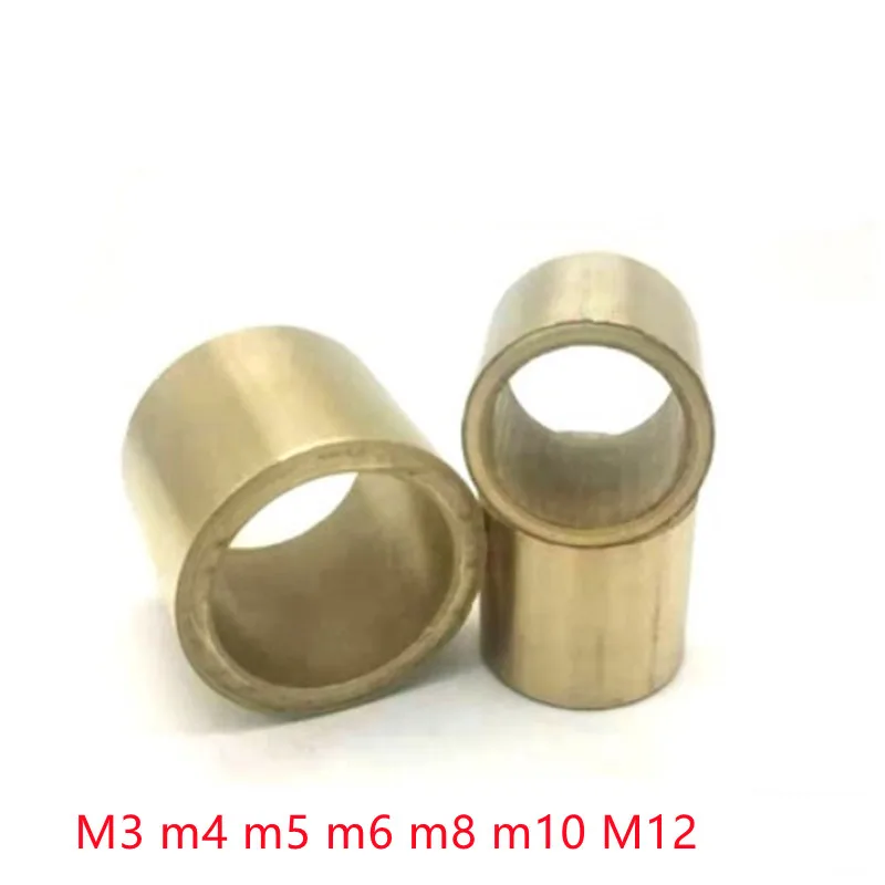 2-5pcs Copper Base Bushing Inner Diameter 3mm 4mm 5mm 6mm 8mm 10mm Bearing Sleeve For Slide Block 3D Printer Accessories