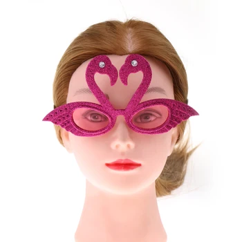 

Holiday Party Fancy Dress Cosplay Eyeglasses Large Foil Balloon Gifts Funny Glitter Rose Flamingo Sunglasses Red For Girl Women