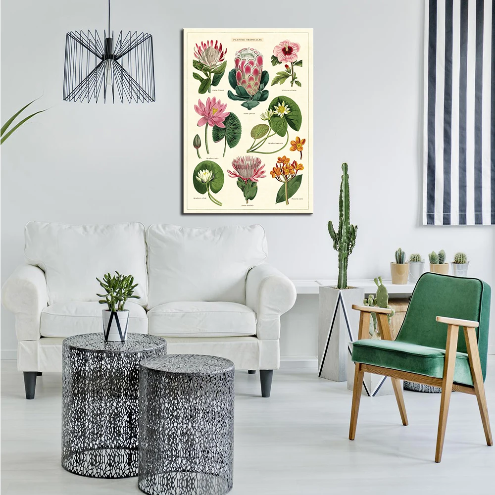 Home Decoration Flower Arrange Modern Plant Kind Canvas Painting Pictures Wall Art Prints Simple Modular Poster For Living Room | Дом и сад