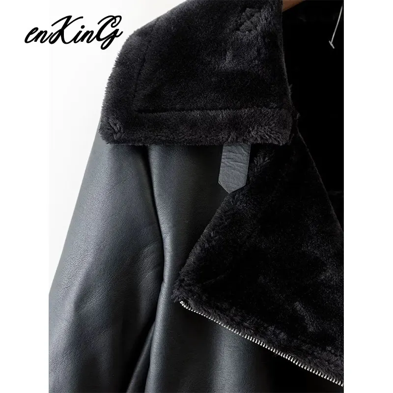 Most effective  2019 england fashion blogger high street oversize zippers Motorcycle leather za jacket women casaco