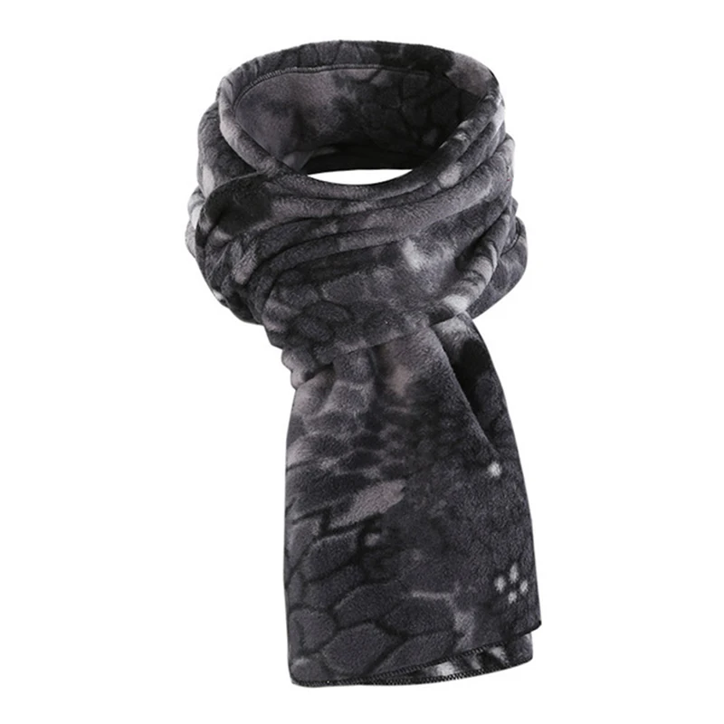 Зимний Тактический толстый флисовый теплый шарф для альпинизма мужской уличный